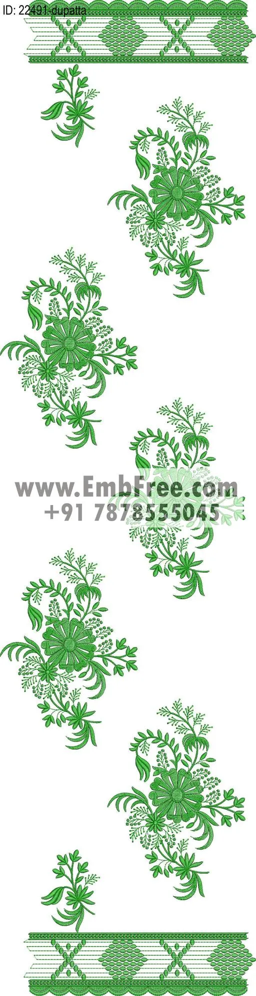 dupatta embroidery design-ID:22159