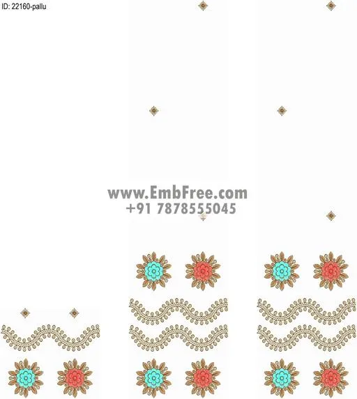Embroidery designs for saree id:22160
