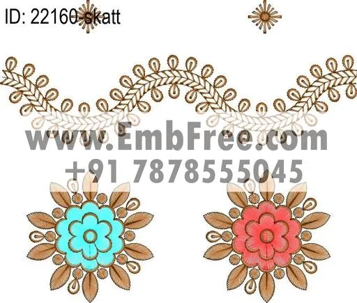 saree pallu skatt embroidery design thumbnail 2