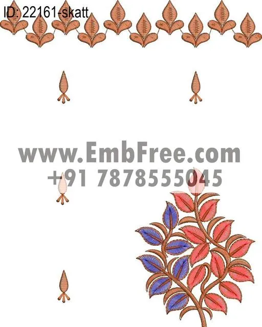 saree pallu skatt embroidery design thumbnail 2