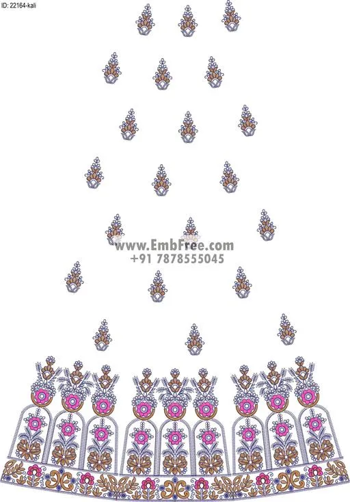 Embroidery Designs for dress id:22164