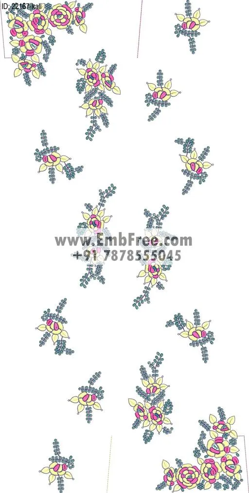 Embroidery Designs for dress id:22167