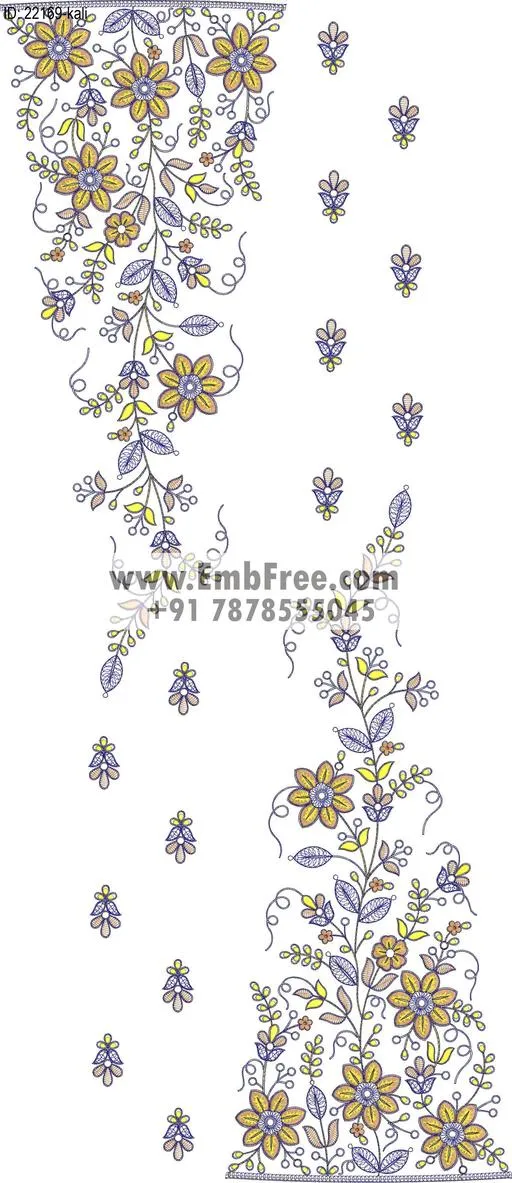 Embroidery Designs for dress id:22169