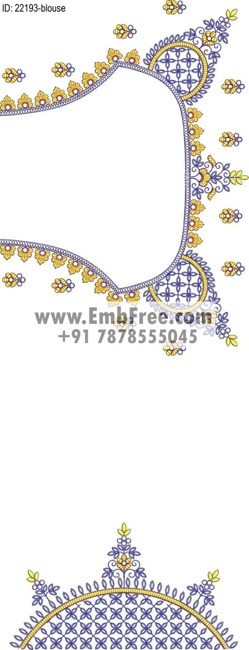 blouse embroidery design-ID:22193