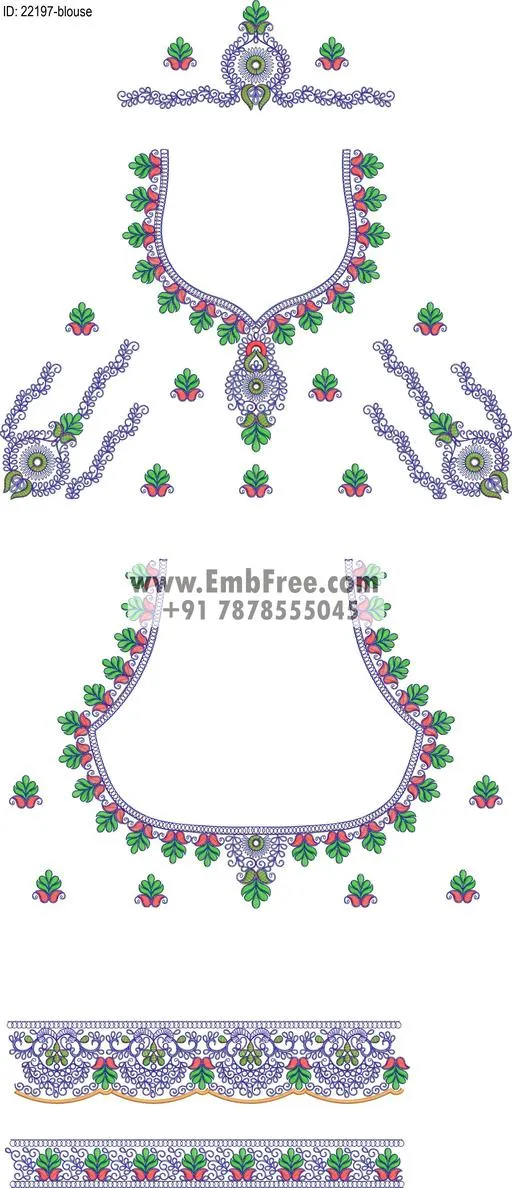 blouse embroidery design-ID:22197