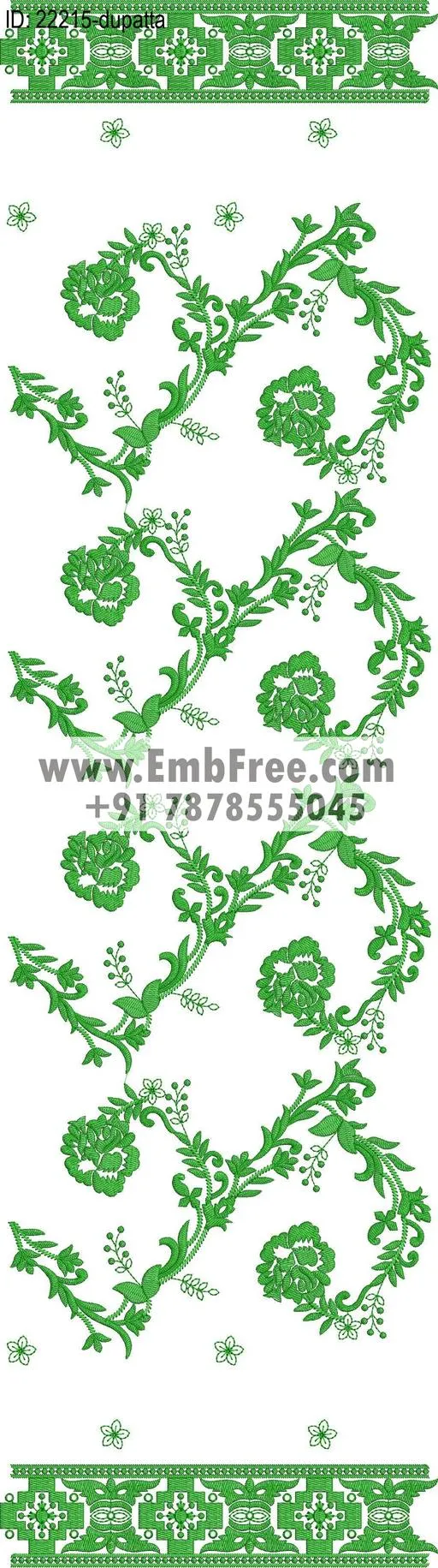 dupatta embroidery design-ID:22215