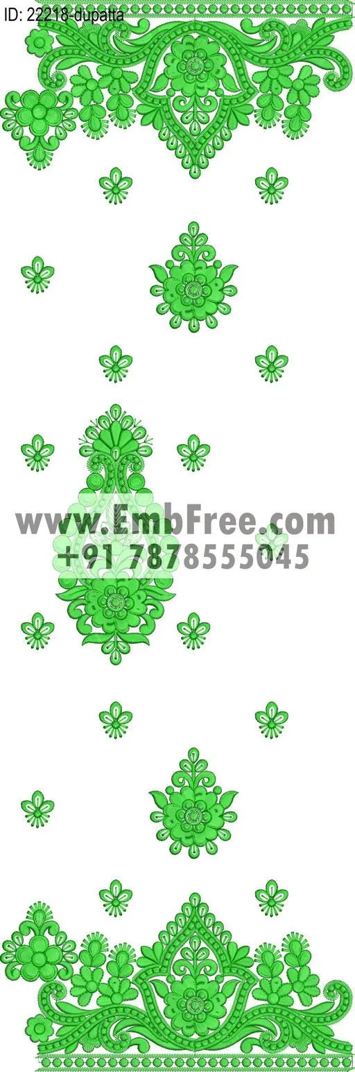 dupatta embroidery design