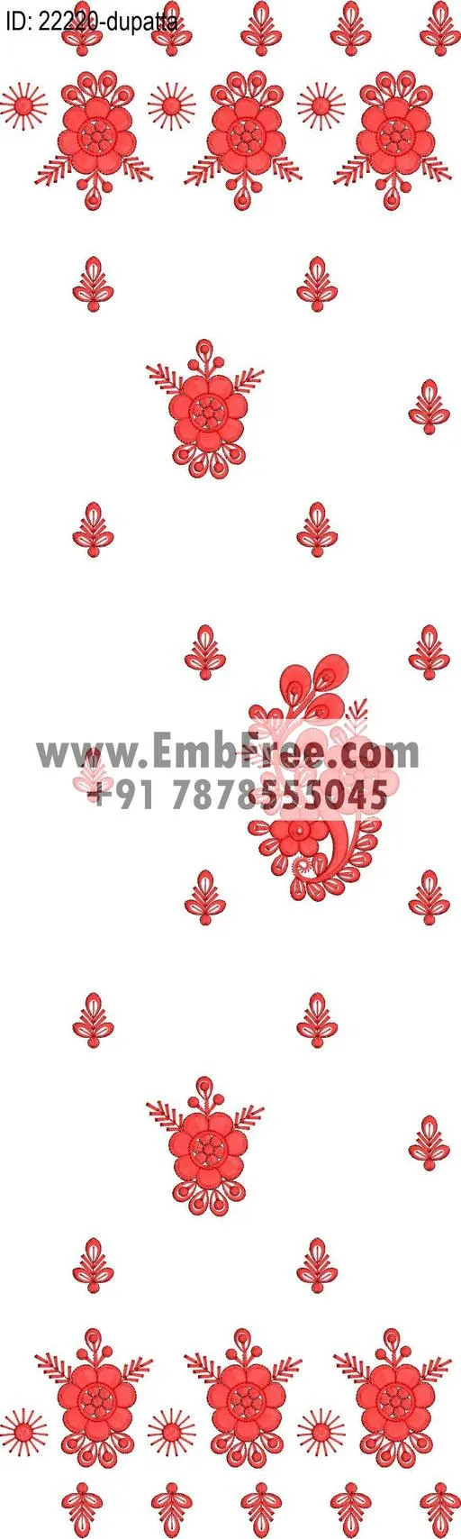 dupatta embroidery design