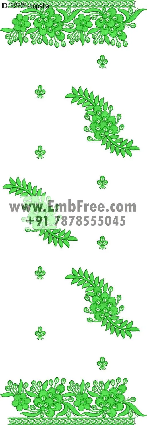 dupatta embroidery design