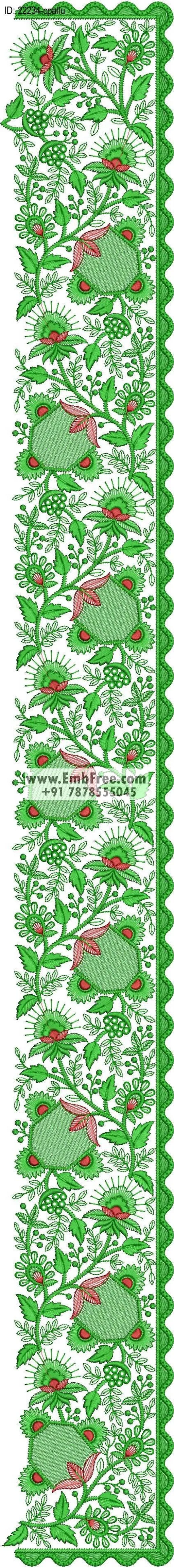 saree cpallu embroidery design