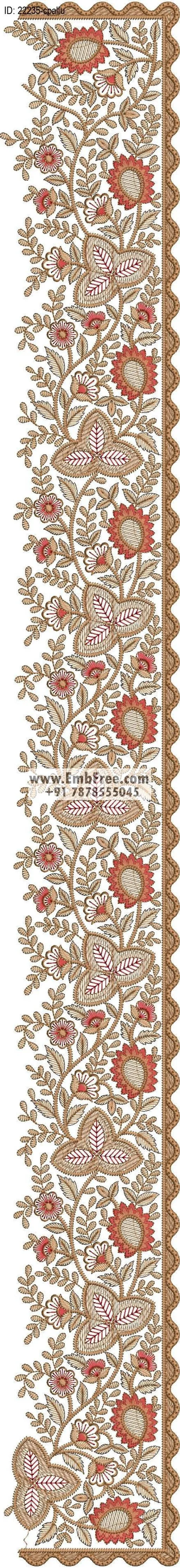 saree cpallu embroidery design