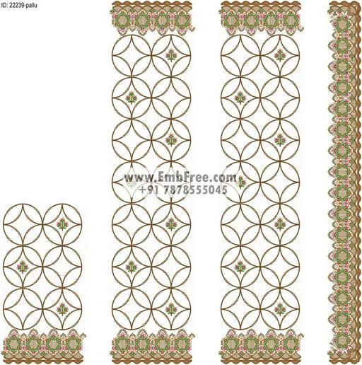 Embroidery designs for saree id:22239