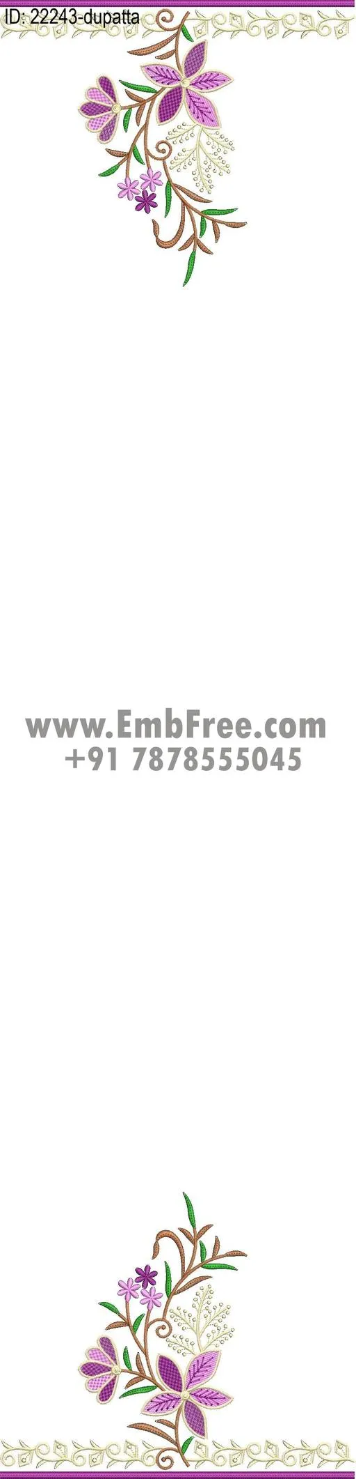 dress single head embroidery design