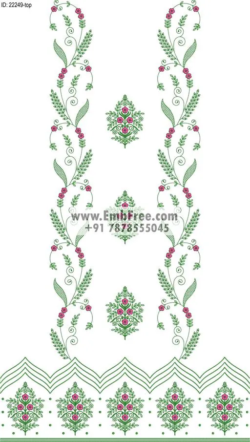 Embroidery Designs for dress id:22249