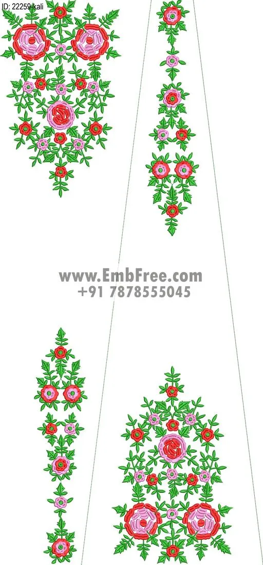 Embroidery Designs for dress id:22259