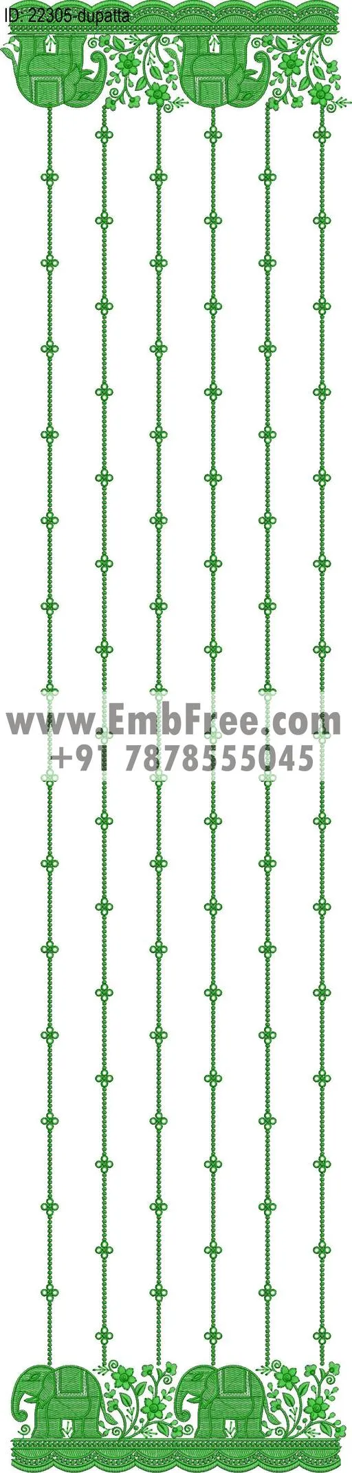 dupatta embroidery design