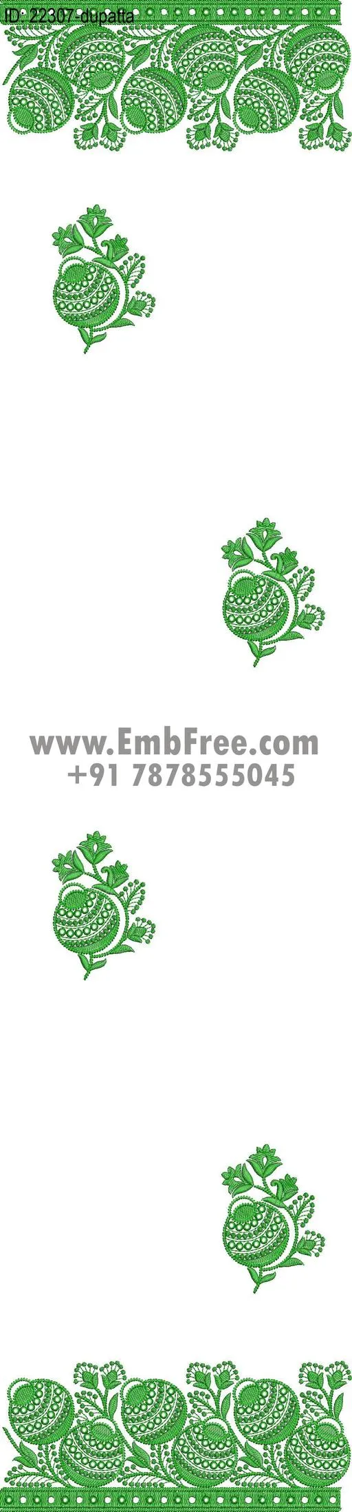dupatta embroidery design-ID:22307