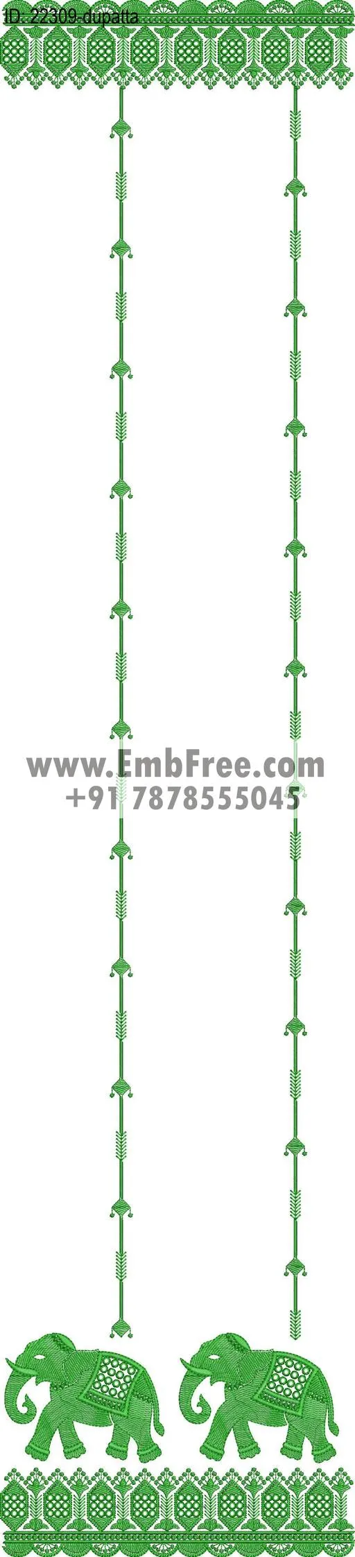 dupatta embroidery design