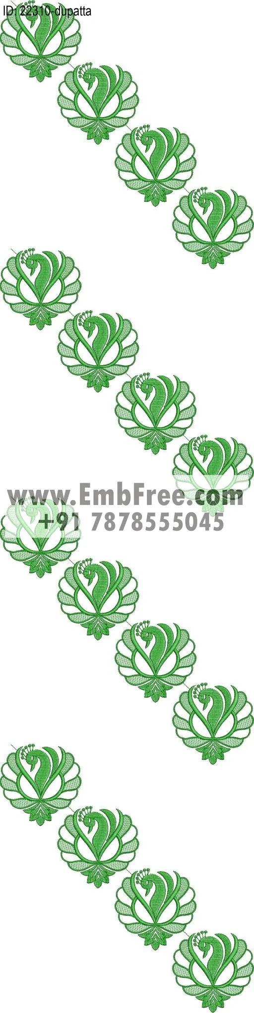dupatta embroidery design-ID:22310