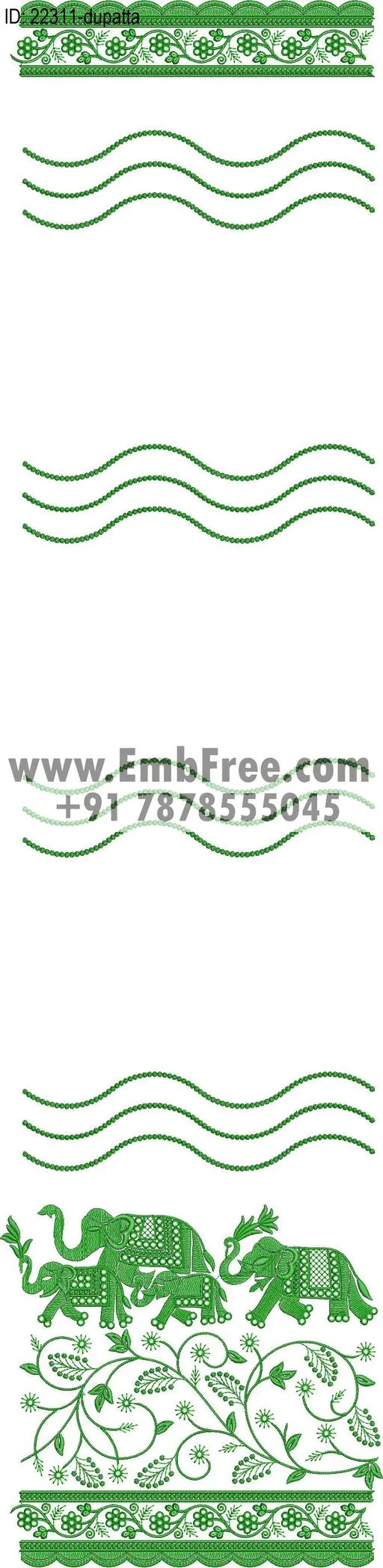 dupatta embroidery design