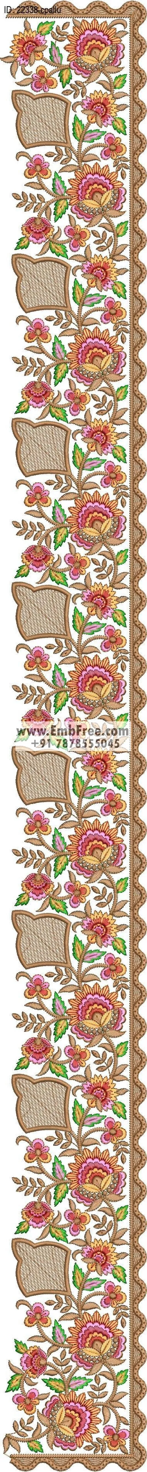 saree cpallu embroidery design