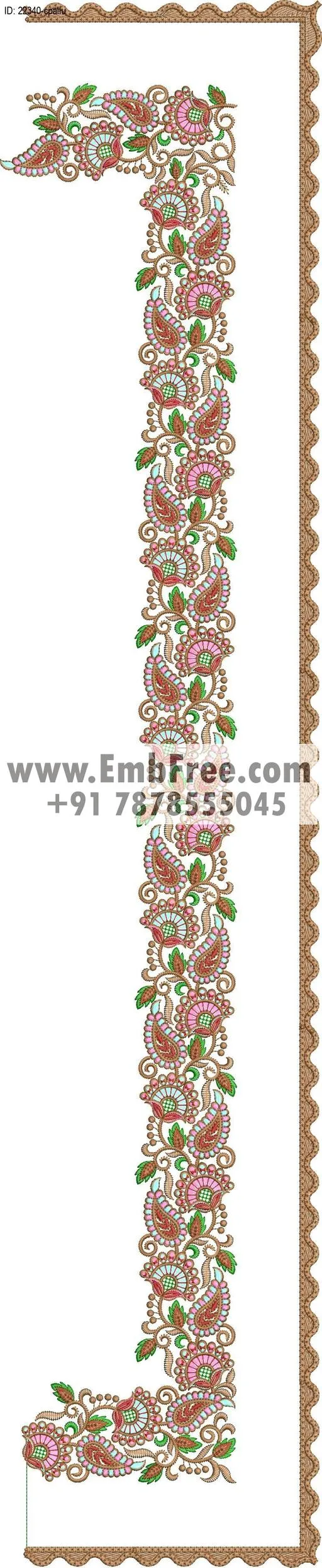 saree cpallu embroidery design
