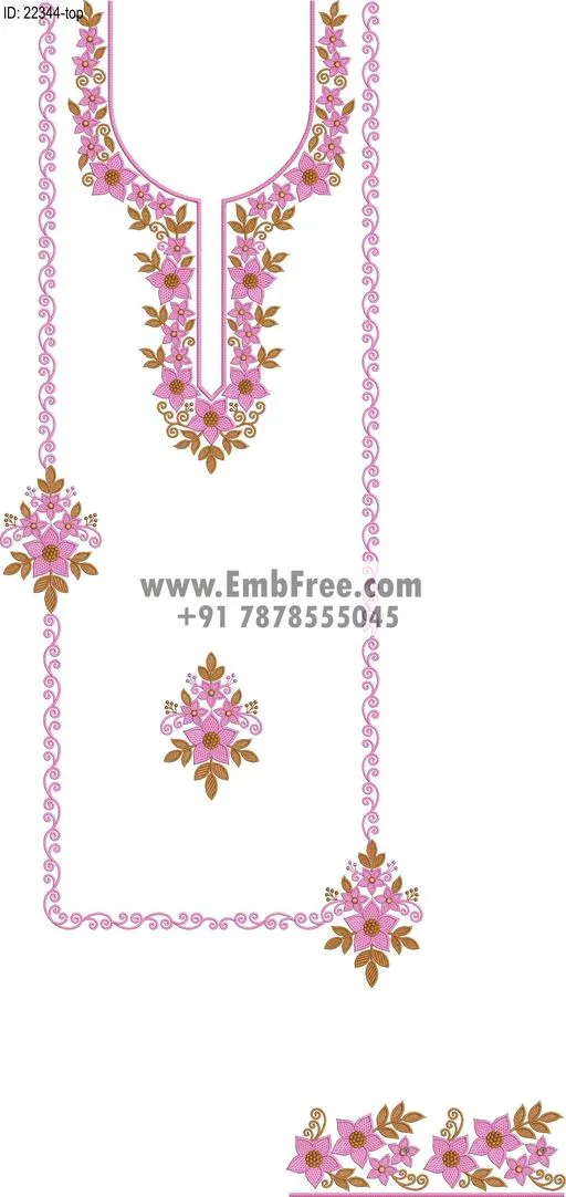 Embroidery Designs for dress id:22344