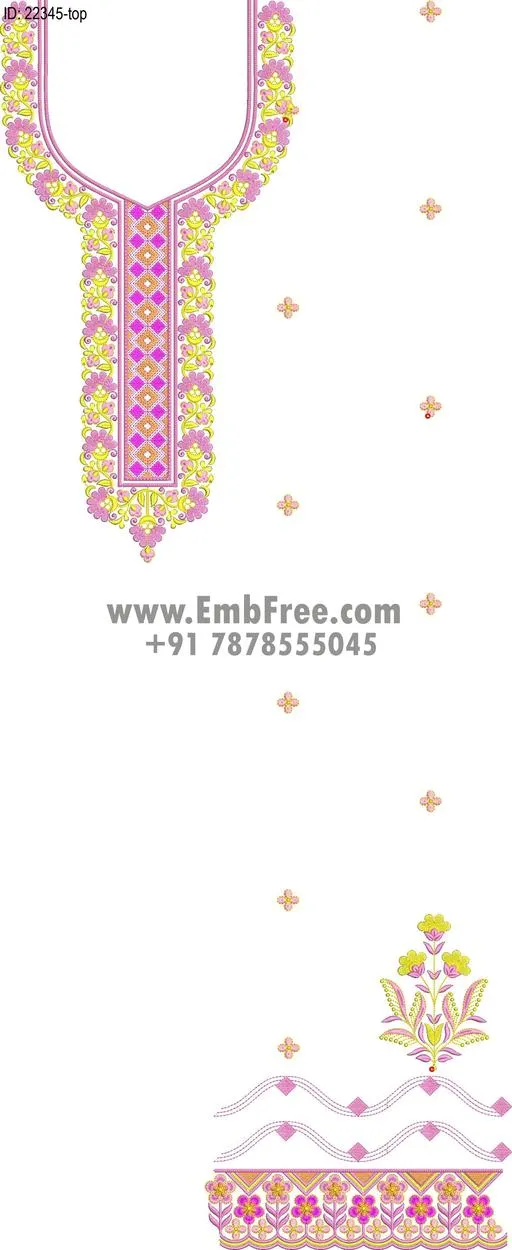 Embroidery Designs for dress id:22345