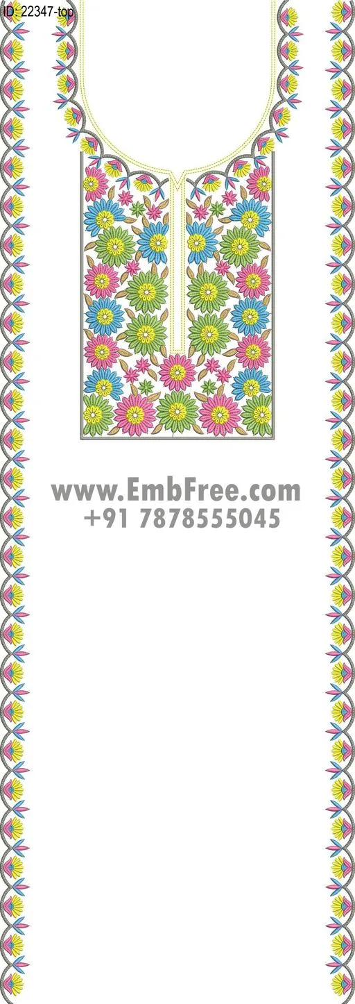 Embroidery Designs for dress id:22347