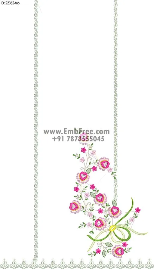 Embroidery Designs for dress id:22352