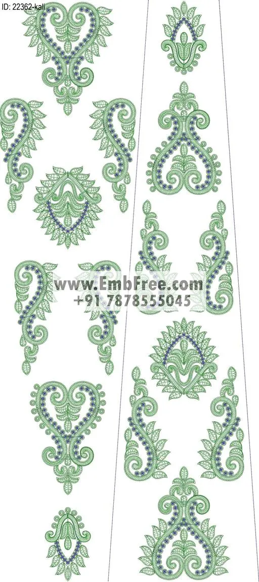 Embroidery Designs for dress id:22362