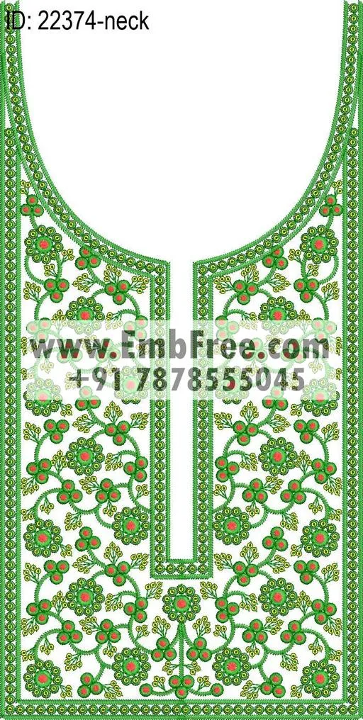 neck embroidery design