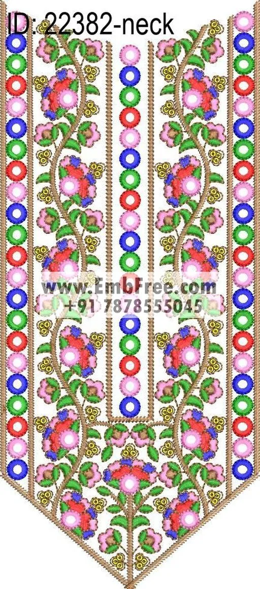 Embroidery Designs for dress id:22382