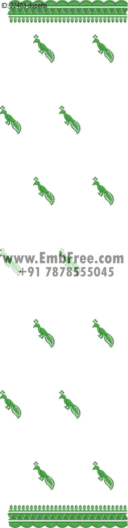 dupatta embroidery design-ID:22403