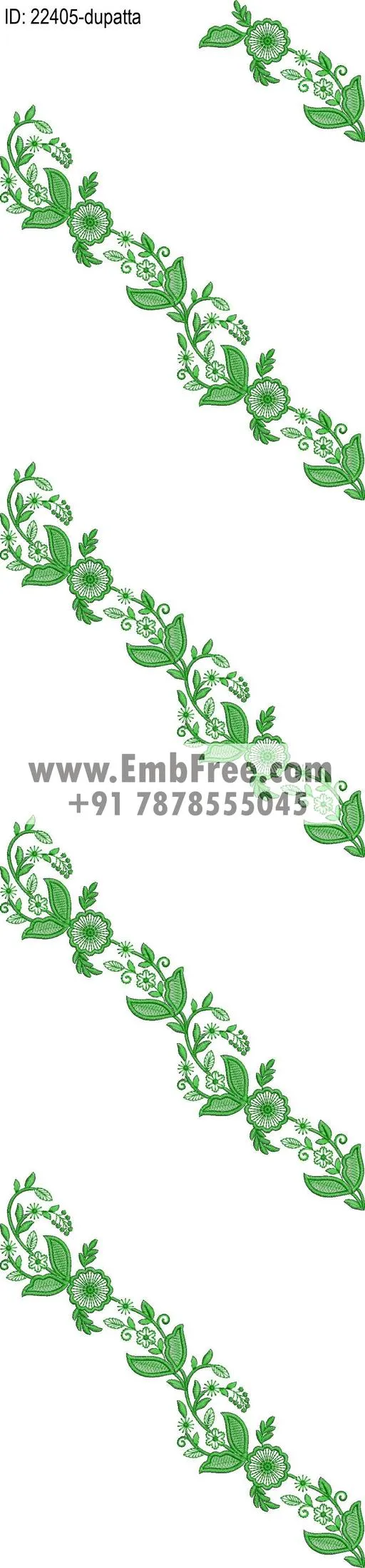 dupatta embroidery design-ID:22405