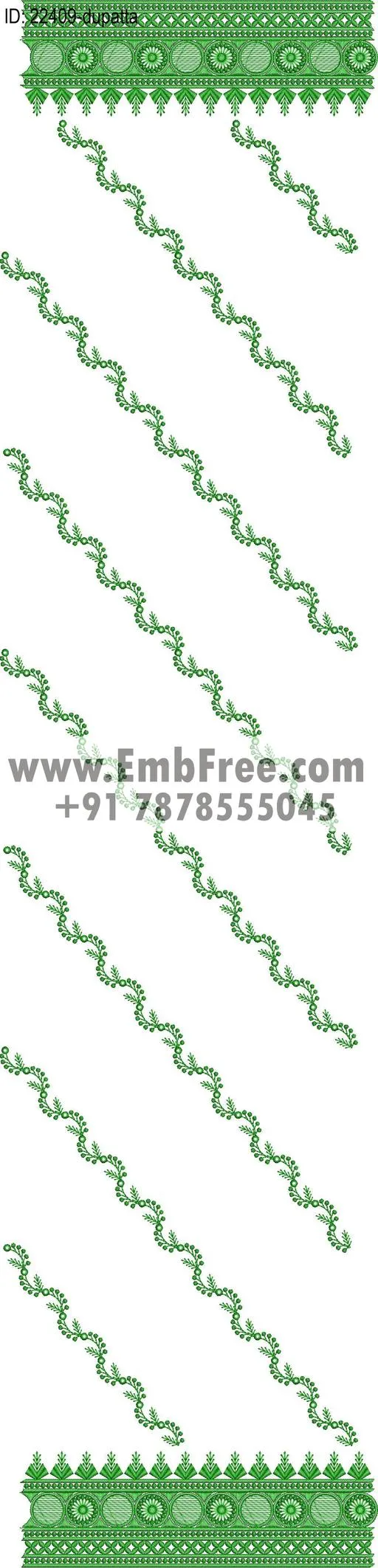 dupatta embroidery design-ID:22409