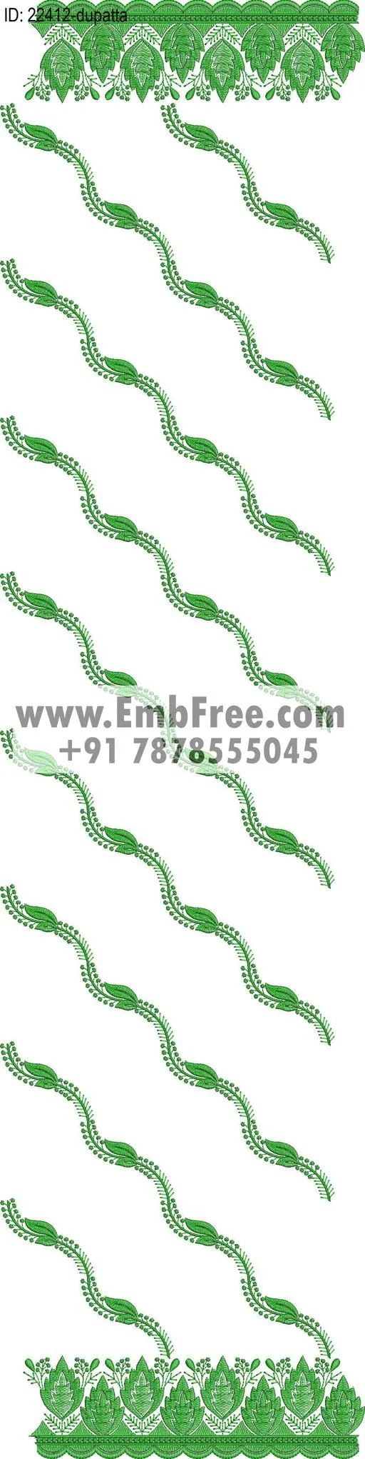 dupatta embroidery design-ID:22412