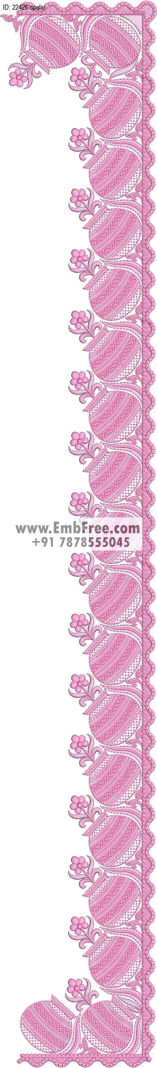 saree cpallu embroidery design