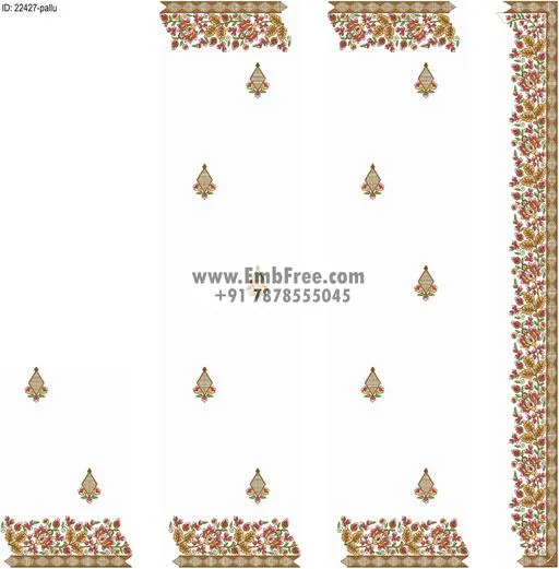 saree cpallu embroidery design-ID:22427