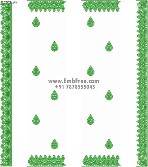 Embroidery designs for saree id:22429