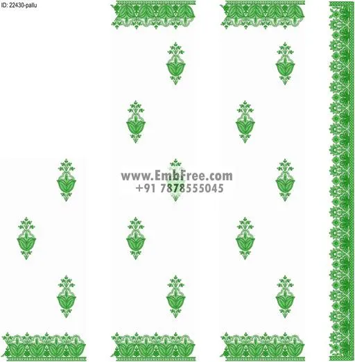 Embroidery designs for saree id:22430
