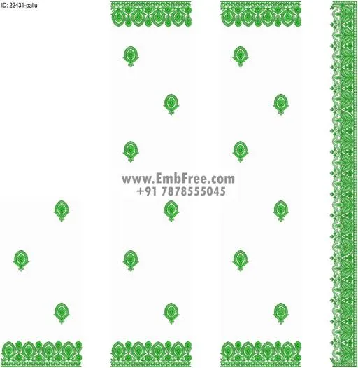 Embroidery designs for saree id:22431