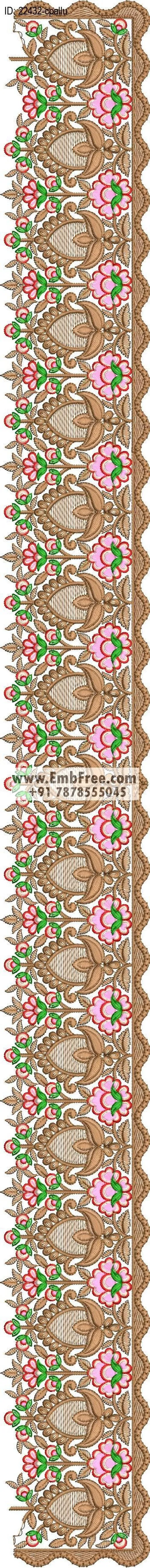 saree cpallu embroidery design