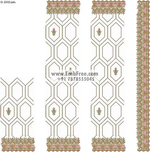 Embroidery designs for saree id:22432