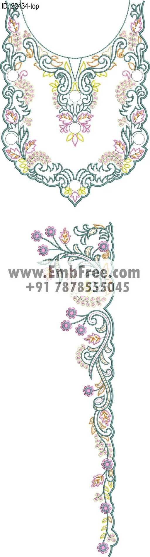 Embroidery Designs for dress id:22434