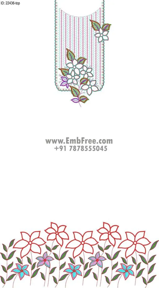 Embroidery Designs for dress id:22436