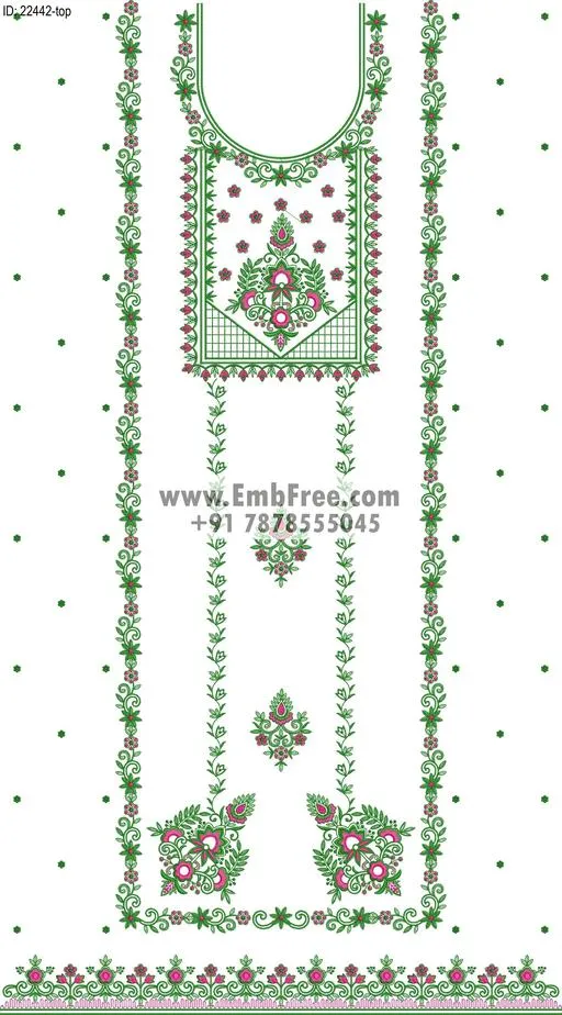 Embroidery Designs for dress id:22442