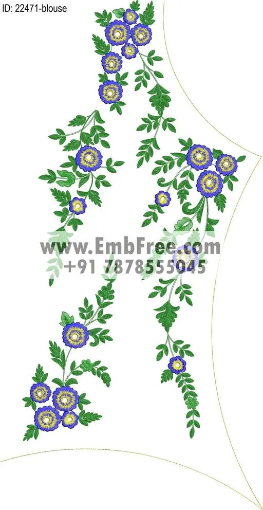 blouse embroidery design-ID:22471