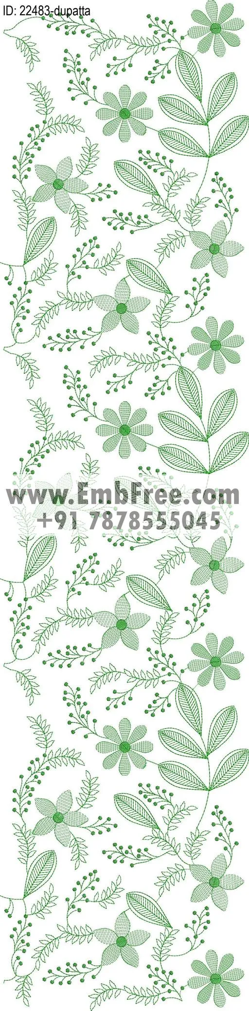 dupatta embroidery design