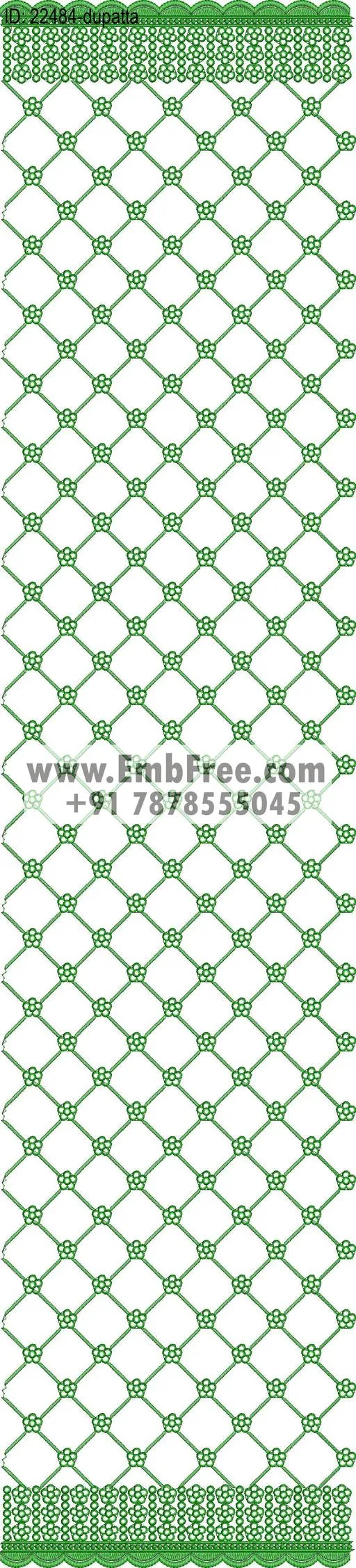 dupatta embroidery design-ID:22484